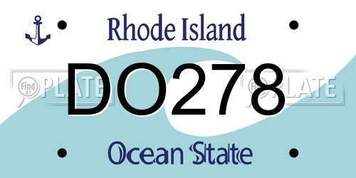DO278 Rhode Island License Plate