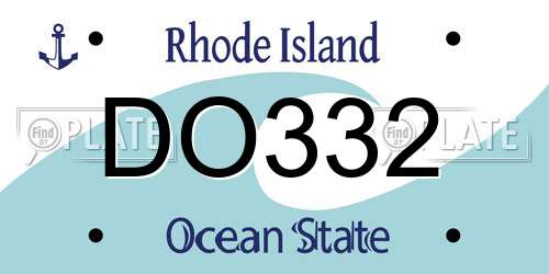 DO332 Rhode Island License Plate