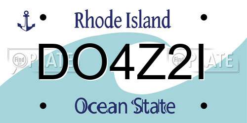 DO4Z2I Rhode Island License Plate