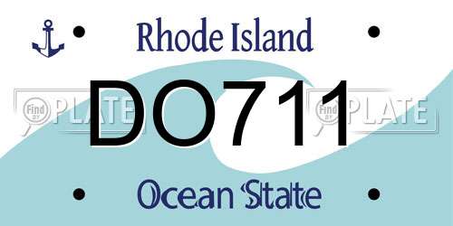 DO711 Rhode Island License Plate