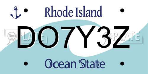 DO7Y3Z Rhode Island License Plate
