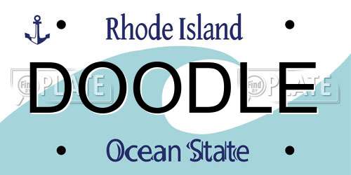 DOODLE Rhode Island License Plate