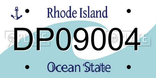 DP09004 Rhode Island License Plate