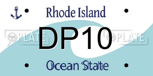 DP10 Rhode Island License Plate
