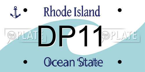 DP11 Rhode Island License Plate