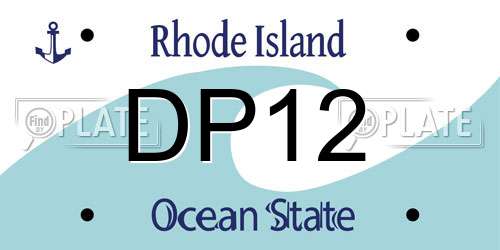 DP12 Rhode Island License Plate