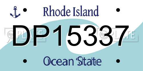 DP15337 Rhode Island License Plate