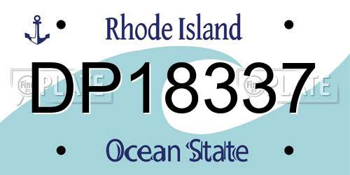 DP18337 Rhode Island License Plate