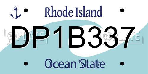 DP1B337 Rhode Island License Plate
