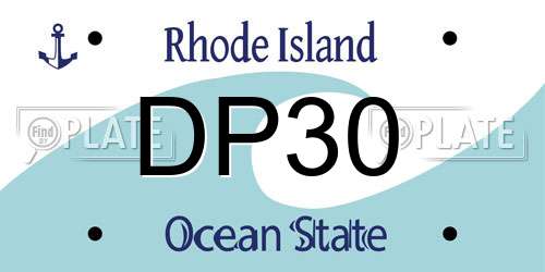 DP30 Rhode Island License Plate