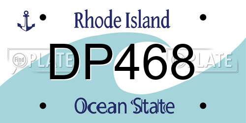 DP468 Rhode Island License Plate