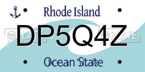 DP5Q4Z Rhode Island License Plate