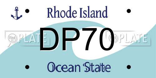 DP70 Rhode Island License Plate