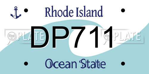 DP711 Rhode Island License Plate