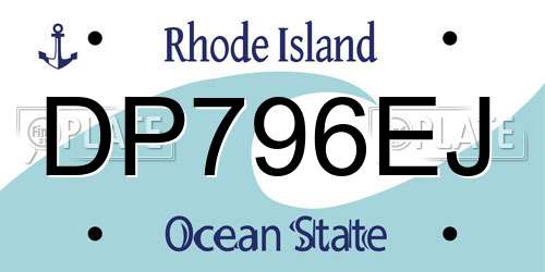 DP796EJ Rhode Island License Plate