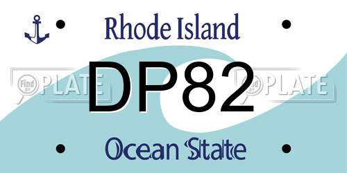 DP82 Rhode Island License Plate