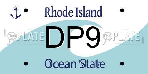 DP9 Rhode Island License Plate