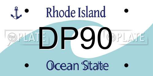 DP90 Rhode Island License Plate