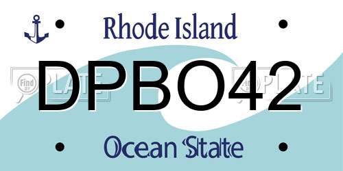 DPBO42 Rhode Island License Plate