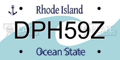 DPH59Z Rhode Island License Plate