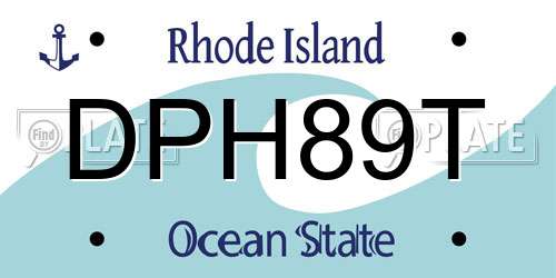 DPH89T Rhode Island License Plate