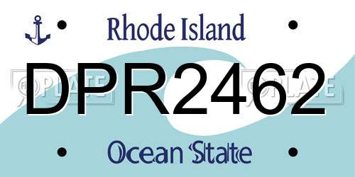 DPR2462 Rhode Island License Plate