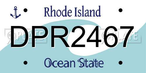 DPR2467 Rhode Island License Plate