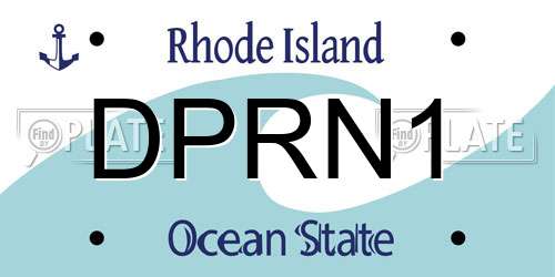 DPRN1 Rhode Island License Plate