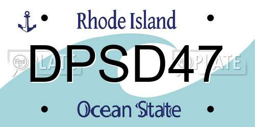 DPSD47 Rhode Island License Plate
