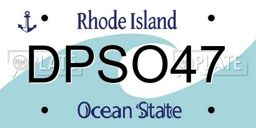 DPSO47 Rhode Island License Plate