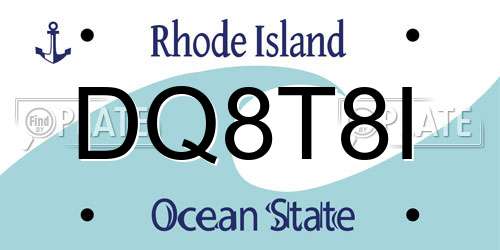 DQ8T8I Rhode Island License Plate