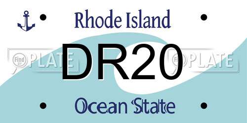 DR20 Rhode Island License Plate
