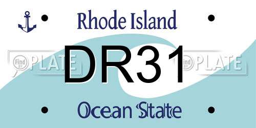 DR31 Rhode Island License Plate