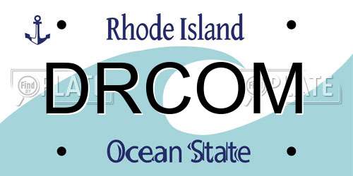 DRCOM Rhode Island License Plate