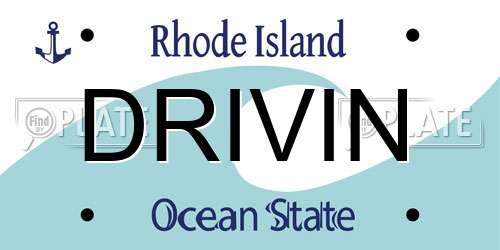 DRIVIN Rhode Island License Plate
