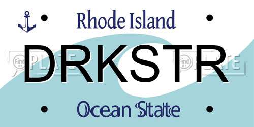 DRKSTR Rhode Island License Plate