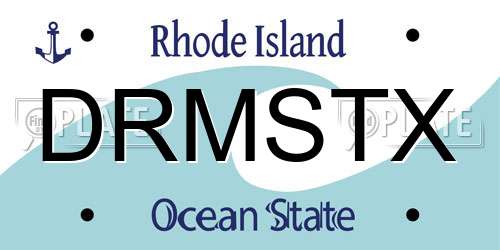 DRMSTX Rhode Island License Plate