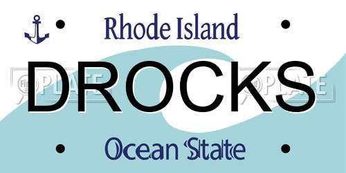 DROCKS Rhode Island License Plate