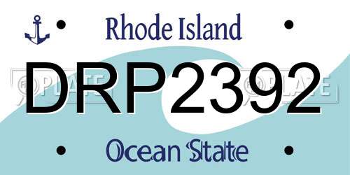 DRP2392 Rhode Island License Plate