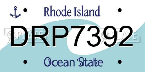 DRP7392 Rhode Island License Plate