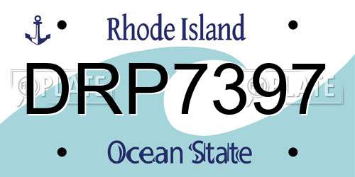 DRP7397 Rhode Island License Plate