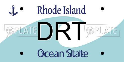 DRT Rhode Island License Plate