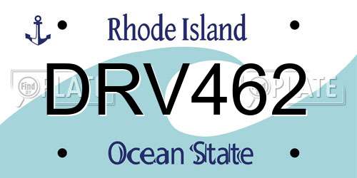 DRV462 Rhode Island License Plate