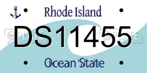 DS11455 Rhode Island License Plate
