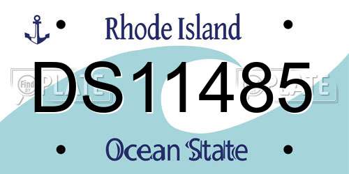 DS11485 Rhode Island License Plate