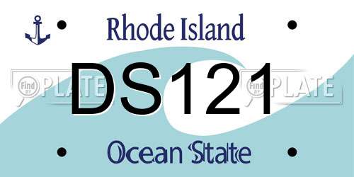 DS121 Rhode Island License Plate