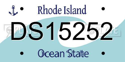 DS15252 Rhode Island License Plate