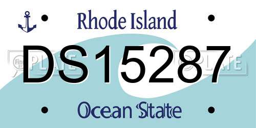 DS15287 Rhode Island License Plate