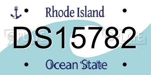 DS15782 Rhode Island License Plate