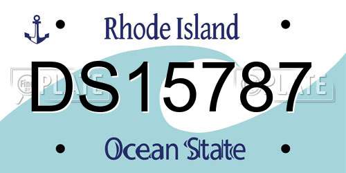 DS15787 Rhode Island License Plate